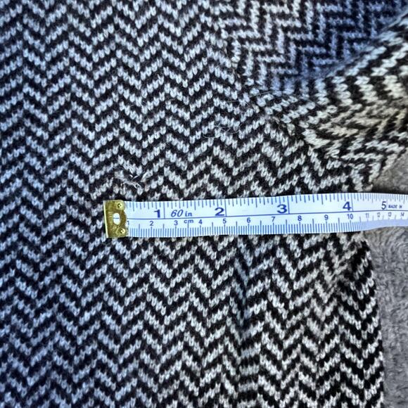 Lauren Ralph Lauren Zip Cardigan Sweater Womens Medium Lambswool Herringbone - Picture 9 of 13